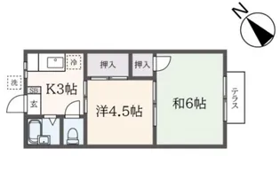 メゾン矢部【1階】の間取り
