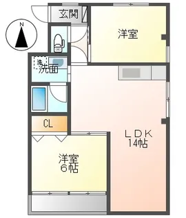 ドエルイイノ【1階】の間取り
