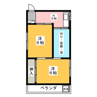 パレス安西【4階】の間取り
