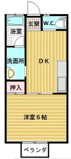 ホワイトルーム萩【2階】の間取り