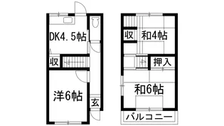 大阪府池田市槻木町【一戸建】の間取り