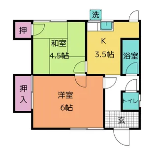 楠木住宅御薗アパート1【1階】の間取り