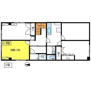 シェアハウス竜泉【3階】の間取り