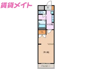 KURIMAマンション【5階】の間取り