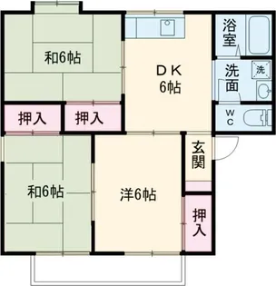 セジュール平川 B棟【1階】の間取り