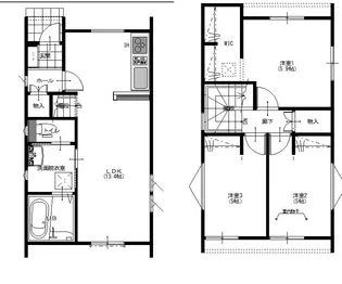 栃木県鹿沼市貝島町【一戸建】の間取り