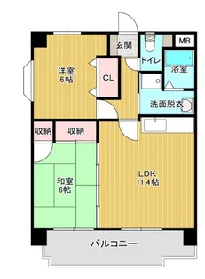 オービィング東野【4階】の間取り