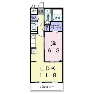 大阪府富田林市若松町5【アパート】の間取り