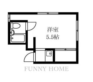 東京都目黒区柿の木坂2【アパート】の間取り