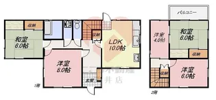 大阪府河内長野市楠ケ丘【一戸建】の間取り