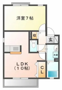 エメロードB【1階】の間取り