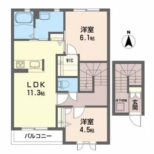 ヴィラーチェ カネデン【2階】の間取り