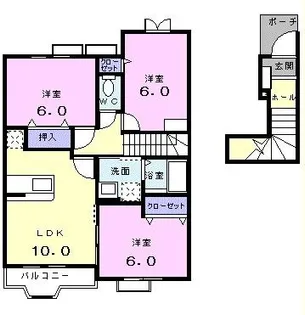 スイートベリー【2階】の間取り