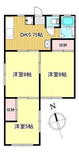 ペアシティ南輝【2階】の間取り