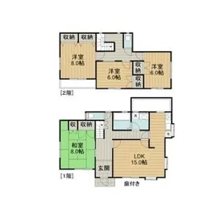 三重県四日市市大井手2【一戸建】の間取り