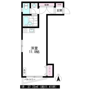 五本木アパートメンツ【4階】の間取り