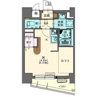 エステシア名駅【3階】の間取り