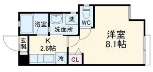 アフェット稲毛6【1階】の間取り