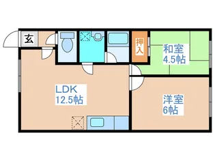 パ-クハイツ吉田【2階】の間取り
