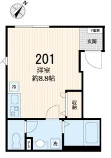 東京都北区上十条4【マンション】の間取り