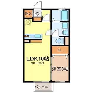 リビングタウン榎戸【1階】の間取り