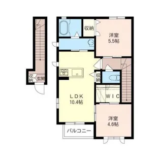群馬県前橋市箱田町【アパート】の間取り