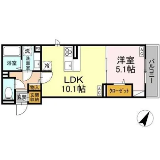 D-comodo野塩【3階】の間取り