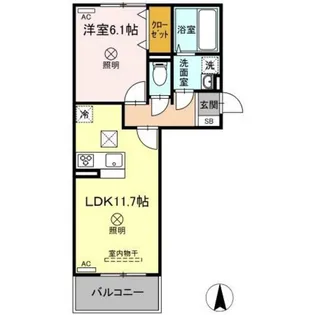 プラトー A棟【1階】の間取り