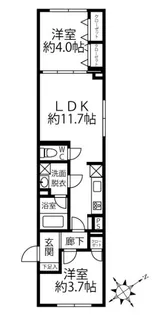 クリオ ラモード水天宮前【4階】の間取り