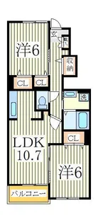 ローズマリーA【1階】の間取り