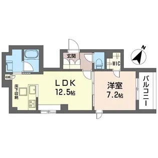 フルール アベニール【1階】の間取り