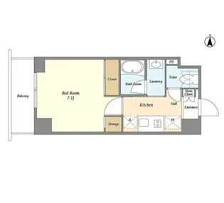 バウスフラッツ住吉【2階】の間取り