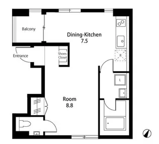SERENDIPITY(セレンディピティ)【3階】の間取り