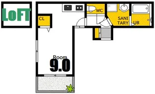 ファンタジービル【4階】の間取り