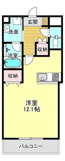 1Kの間取り画像