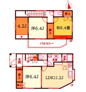 神奈川県横浜市戸塚区汲沢4【一戸建】の間取り