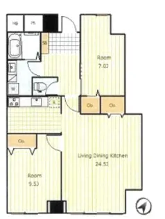 DS海岸ビル【12階】の間取り