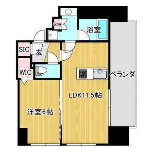 デュオヒルズ釧路【6階】の間取り