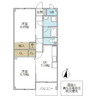 カーサヴィオレッタ A棟【2階】の間取り