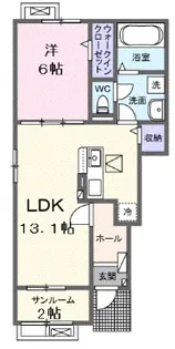 ナイス ハッシーI【1階】の間取り