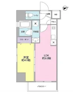 ミュプレ恵比寿【8階】の間取り