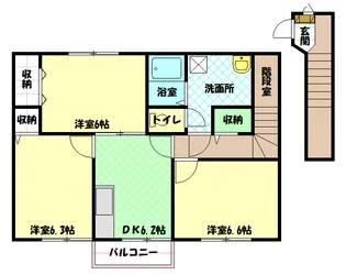東京都武蔵村山市岸2【マンション】の間取り