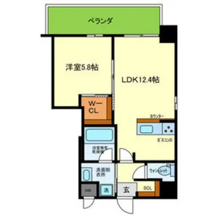 大阪府大阪市東住吉区湯里1【マンション】の間取り