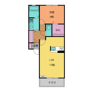 セブン花房【1階】の間取り