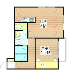 リエス春日町【2階】の間取り