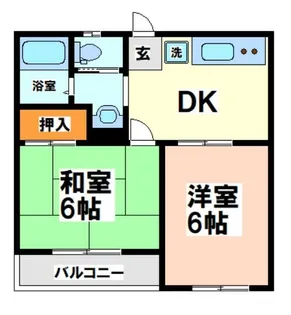 向新ハイツ【1階】の間取り