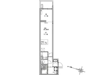 オーブFC堀之内【1】【2階】の間取り