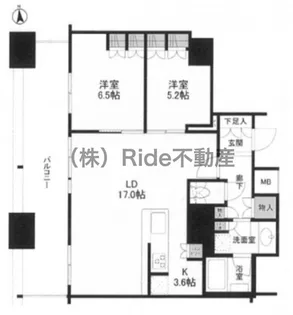 大阪府大阪市西区南堀江1【マンション】の間取り