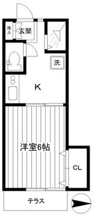 コーポ立山B【1階】の間取り