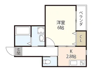 ユニクオーレ五日市I【1階】の間取り